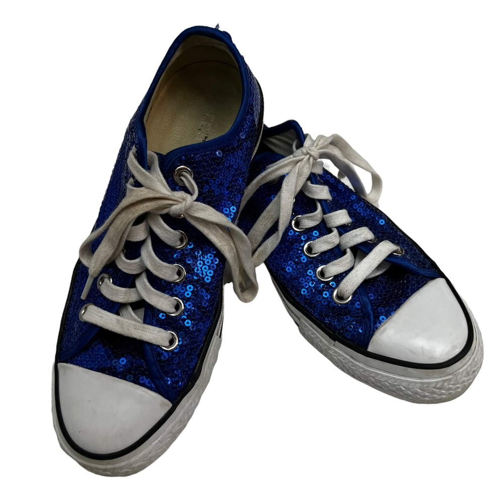 RARE! Converse Chuck Taylor Royal Blue Sequin Sneakers Size 7